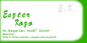 eszter kozo business card